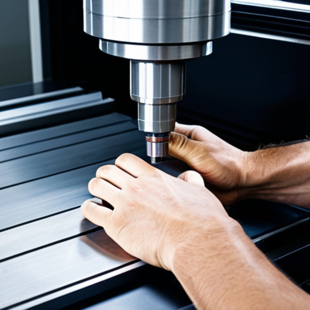 **
"A skilled machinist in a fully clothed, professional environment, carefully examining a blueprint while operating a CNC milling machine, showcasing perfect anatomy, correct proportions, and well-formed hands. The scene emphasizes precision and attention to detail, highlighting the importance of interpreting complex designs. Safe for work, appropriate content, modest, family-friendly, professional."
**