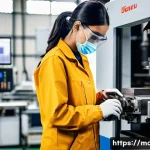 Home 12 기계가공 필기 및 실기 학습 플랜 - **Prompt:** A focused professional (male or female, 20s-30s, diverse ethnicity) meticulously operati...